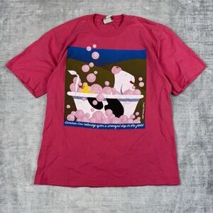 cows inc Shirt Men Medium Pink Vintage 1995 Canadian Ice cream Single Stitch
